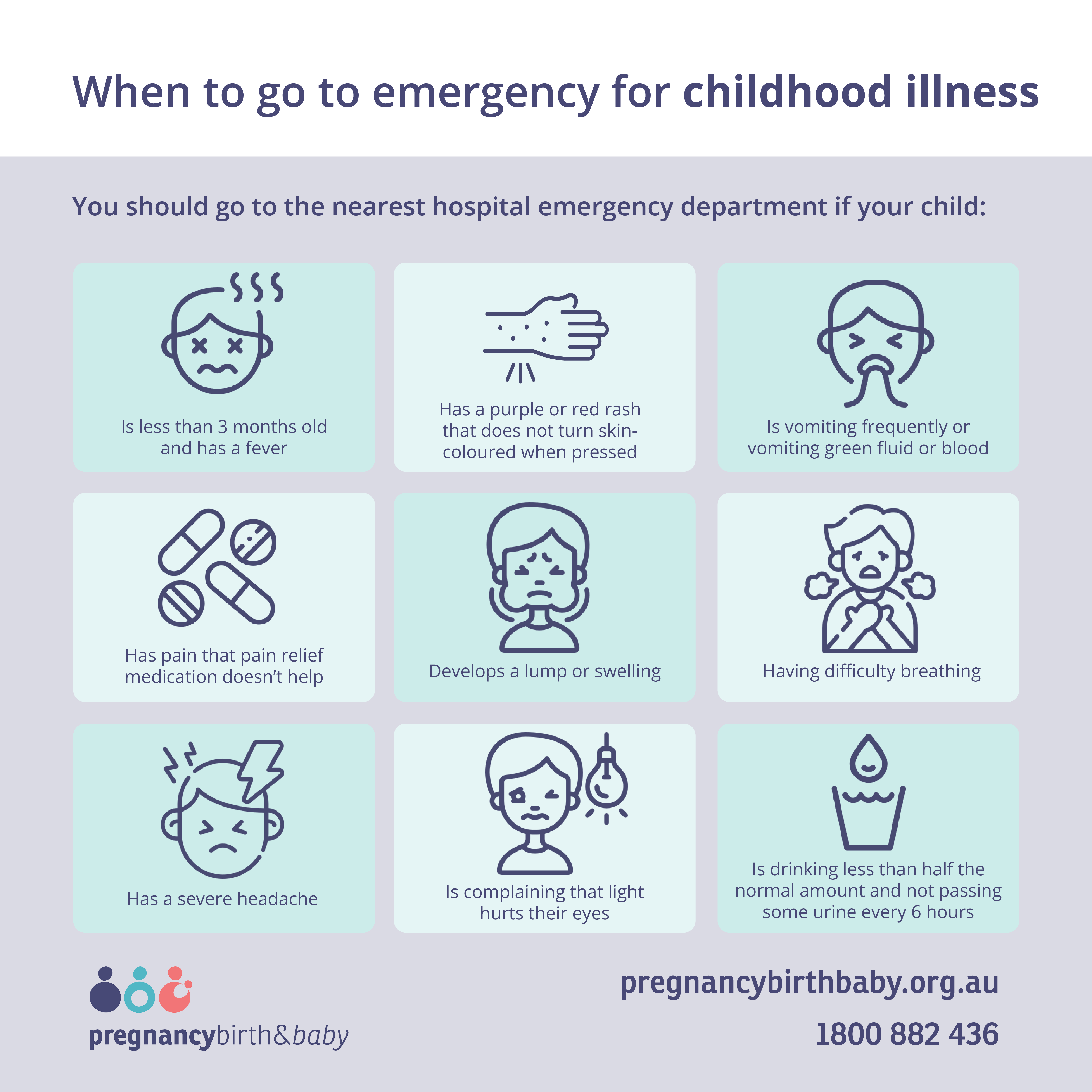 When to go to emergency for childhood illness