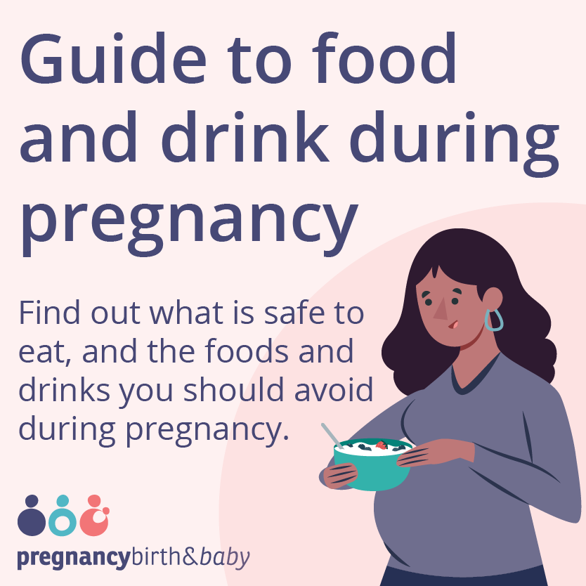 Guide to food and drink during pregnancy promotional tile