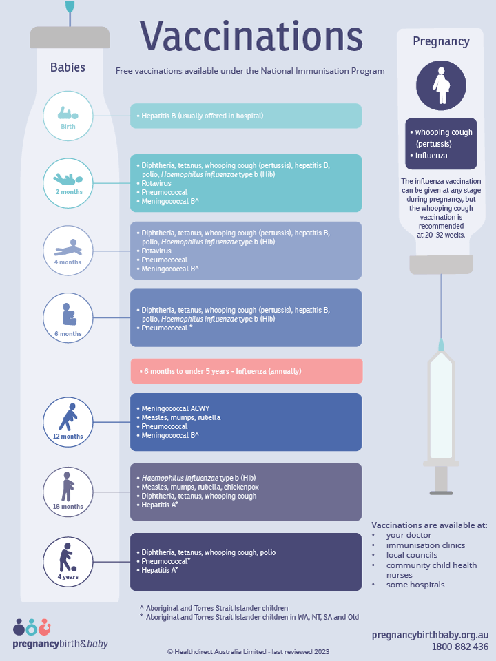 Vaccinations guide infographic