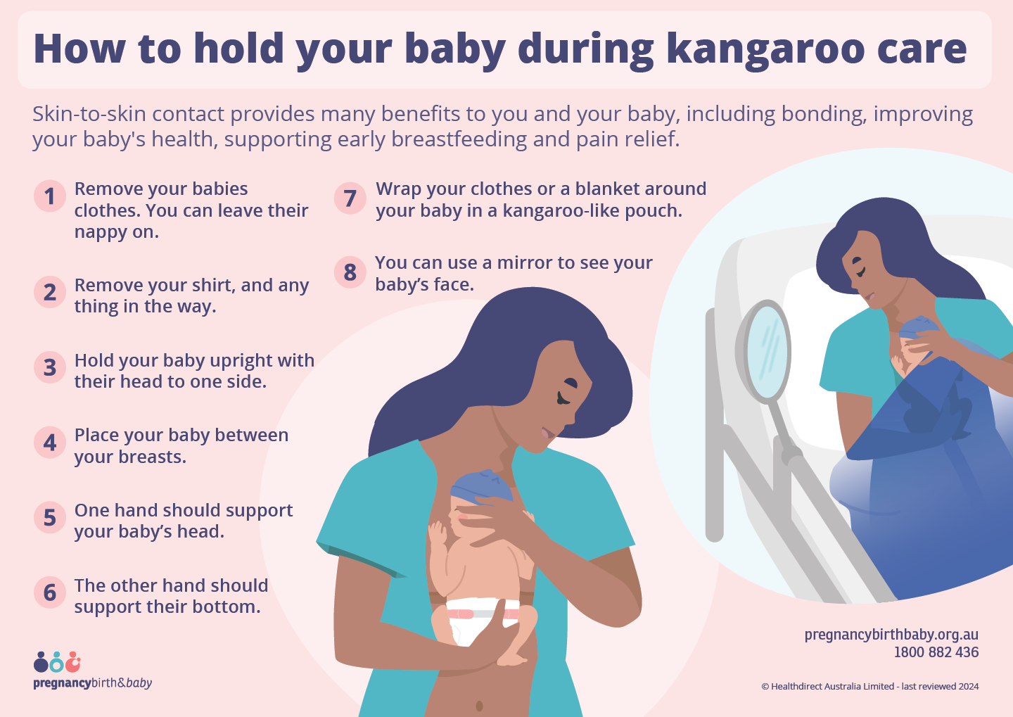 How to hold your baby during kangaroo care